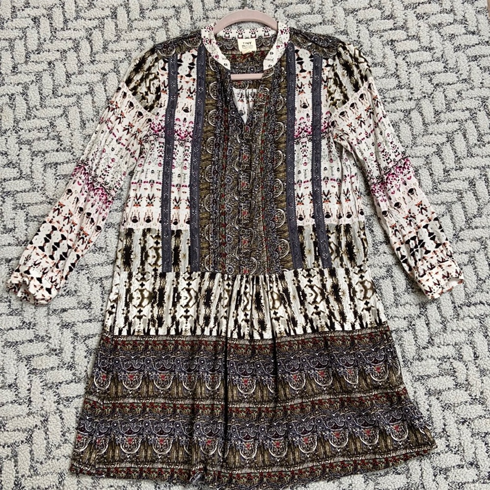 Anthropologie tunic dress. Button front Small petit